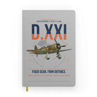 Thumbnail for Fokker D.XXI — Dutch LVA aircraft 221 design on light gray notebook