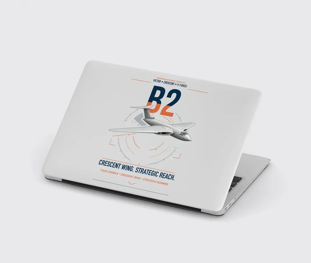 Handley Page Victor B2 design on light gray MacBook case
