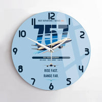 Thumbnail for Boeing 757-200 design on light blue no frame wall clock
