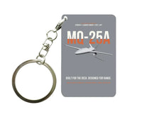 Thumbnail for MQ-25A STINGRAY design on gray designed key chain, double-side print