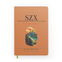 Thumbnail for Shenzhen Bao'an International Airport (SZX) design on orange notebook