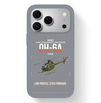 Thumbnail for Hughes OH-6A Cayuse design on gray magsafe iphone case, for iPhone 17 Pro