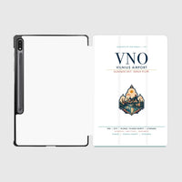 Thumbnail for Vilnius Airport (VNO) design on white samsung tablet tablet case