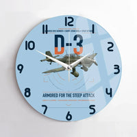 Thumbnail for Junkers Ju 87D-3 design on light blue no frame wall clock