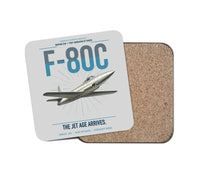 Thumbnail for F-80C Shooting Star design on light gray 1 piece coaster