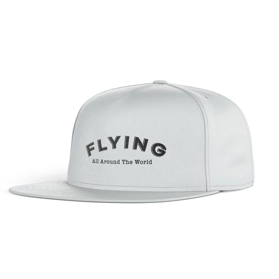 Flying All Around The World snapback - white