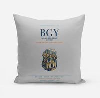 Thumbnail for Milan Bergamo Airport (BGY) design on light gray pillow