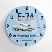 Thumbnail for E-7A Wedgetail design on light blue no frame wall clock