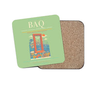 Thumbnail for Ernesto Cortissoz International Airport BAQ Coaster 1-Piece - Light Green
