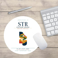 Thumbnail for Stuttgart Airport (STR) design on white round mouse pad
