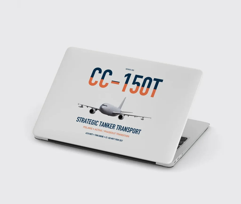 Airbus CC-150T Polaris design on light gray MacBook case