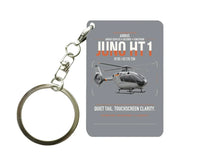 Thumbnail for Airbus H135 Juno HT1 design on gray designed key chain, double-side print