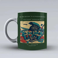 Thumbnail for VINTAGE G4452 - The Mechanic's Lunch Whistle - Ceramic Mug design on darkgreen