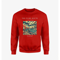 Thumbnail for VINTAGE G4072 - The Pearl Route - Designed Sweatshirts design on red