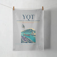 Thumbnail for Thunder Bay International Airport (YQT) design on light gray towel