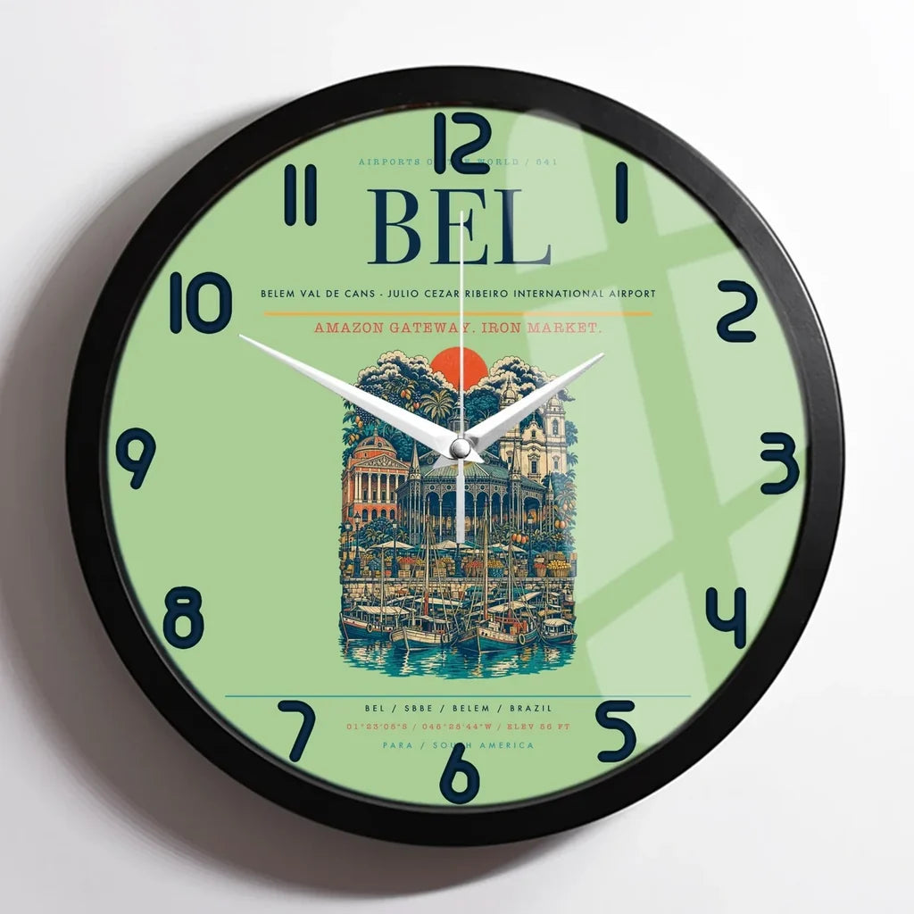 Belem Val de Cans - Julio Cezar Ribeiro International Airport BEL Wall-Clock Framed - Light Green
