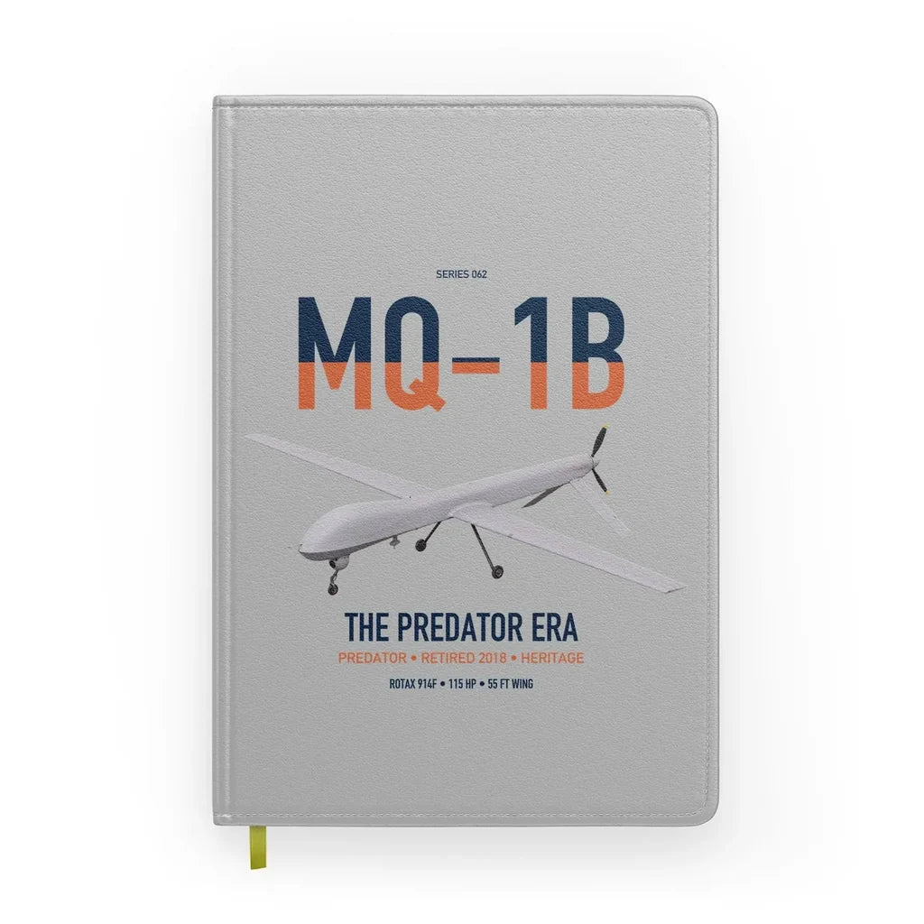 MQ-1B Predator design on light gray notebook