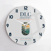 Thumbnail for Dalian Zhoushuizi International Airport (DLC) design on light gray no frame wall clock