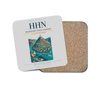 Thumbnail for Frankfurt-Hahn Airport (HHN) design on light gray 1 piece coaster