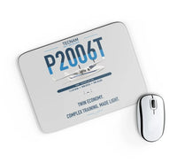 Thumbnail for Tecnam P2006T design on light gray rectangle mouse pad