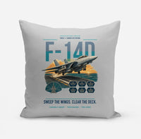 Thumbnail for F-14D Tomcat design on light gray pillow