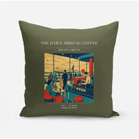 Thumbnail for VINTAGE G4310 - The Dawn Arrival Coffee - Designed Pillows design on greenarmy