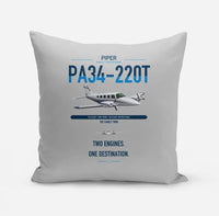 Thumbnail for Piper PA-34-220T Seneca V design on light gray pillow