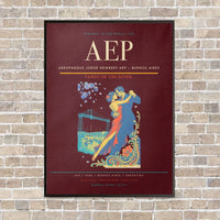 Thumbnail for Aeroparque Jorge Newbery AEP — Buenos Aires vertical canvas print - framed - dark red background