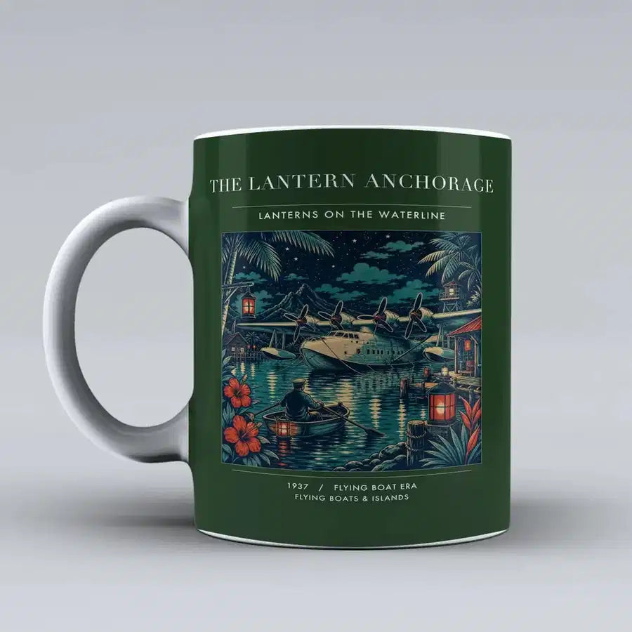 VINTAGE G4187 - The Lantern Anchorage - Ceramic Mug design on darkgreen