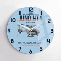 Thumbnail for Airbus H135 Juno HT1 design on light blue no frame wall clock