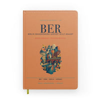 Thumbnail for Berlin Brandenburg Airport Willy Brandt (BER) design on orange notebook