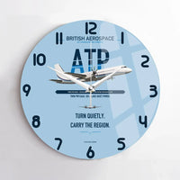 Thumbnail for British Aerospace ATP design on light blue no frame wall clock