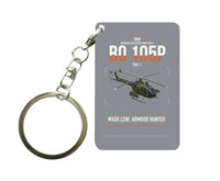 Thumbnail for MBB BO 105P PAH-1 design on gray designed key chain, double-side print