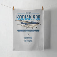 Thumbnail for Daher Kodiak 900 design on light gray towel