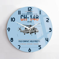 Thumbnail for Sikorsky CH-148 Cyclone design on light blue no frame wall clock