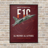 Thumbnail for Dassault Mirage F1C vertical canvas print - framed - dark red background