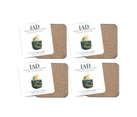 Thumbnail for Washington Dulles International Airport (IAD) design on white 4 pieces set coaster
