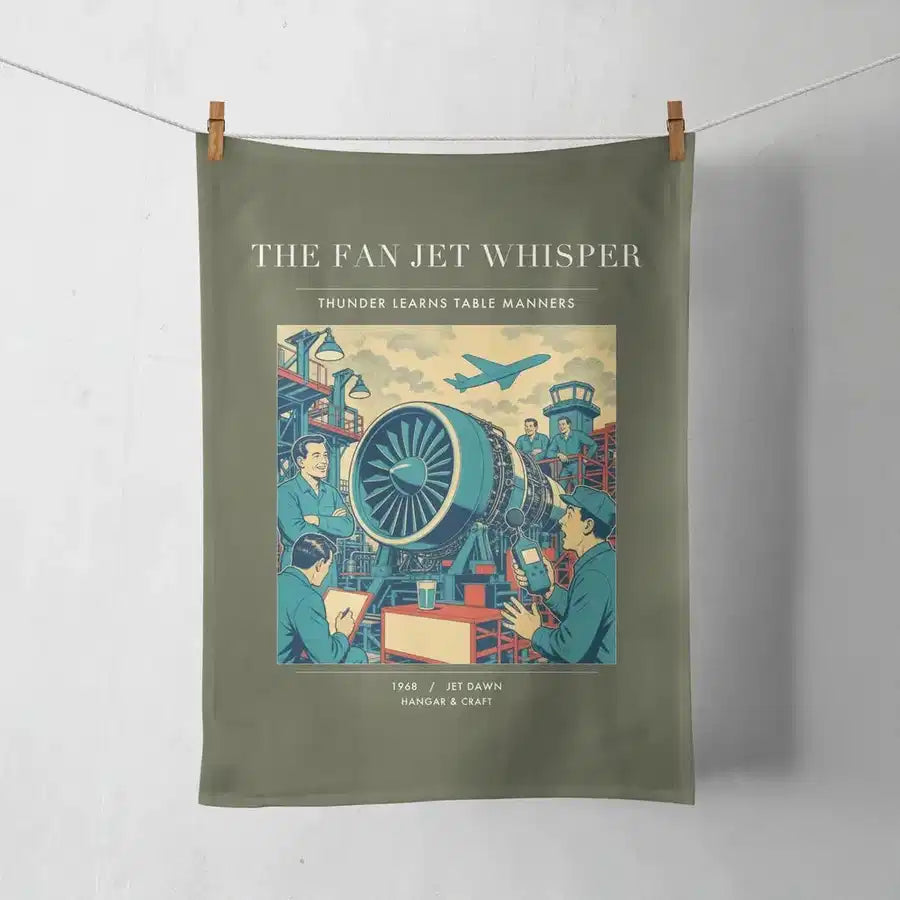 VINTAGE G4464 - The Fan Jet Whisper - Designed Towels design on greenarmy