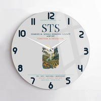 Thumbnail for Charles M. Schulz–Sonoma County Airport Santa Rosa (STS) design on light gray no frame wall clock