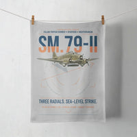 Thumbnail for Savoia-Marchetti SM.79-II Sparviero design on light gray towel