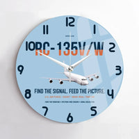 Thumbnail for RC-135V W Rivet Joint design on light blue no frame wall clock