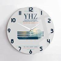 Thumbnail for Halifax Stanfield International Airport (YHZ) design on light gray no frame wall clock