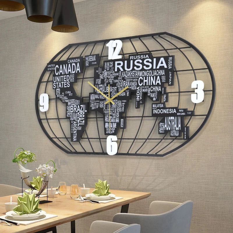 Super Decorative World Map Wall Clock - view 8