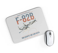 Thumbnail for F-82B Twin Mustang design on light gray rectangle mouse pad