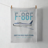 Thumbnail for F-86F Sabre design on light gray towel