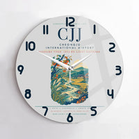 Thumbnail for Cheongju International Airport (CJJ) design on light gray no frame wall clock