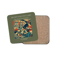 Thumbnail for The Mountain Vista Cabin - Designed Coasters design on green army 1-piece