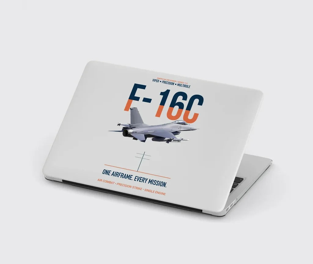 F-16C Fighting Falcon One Airframe Every Mission design on light gray MacBook case