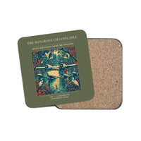 Thumbnail for The Mangrove Channel Idle - Designed Coasters design on green army 1-piece
