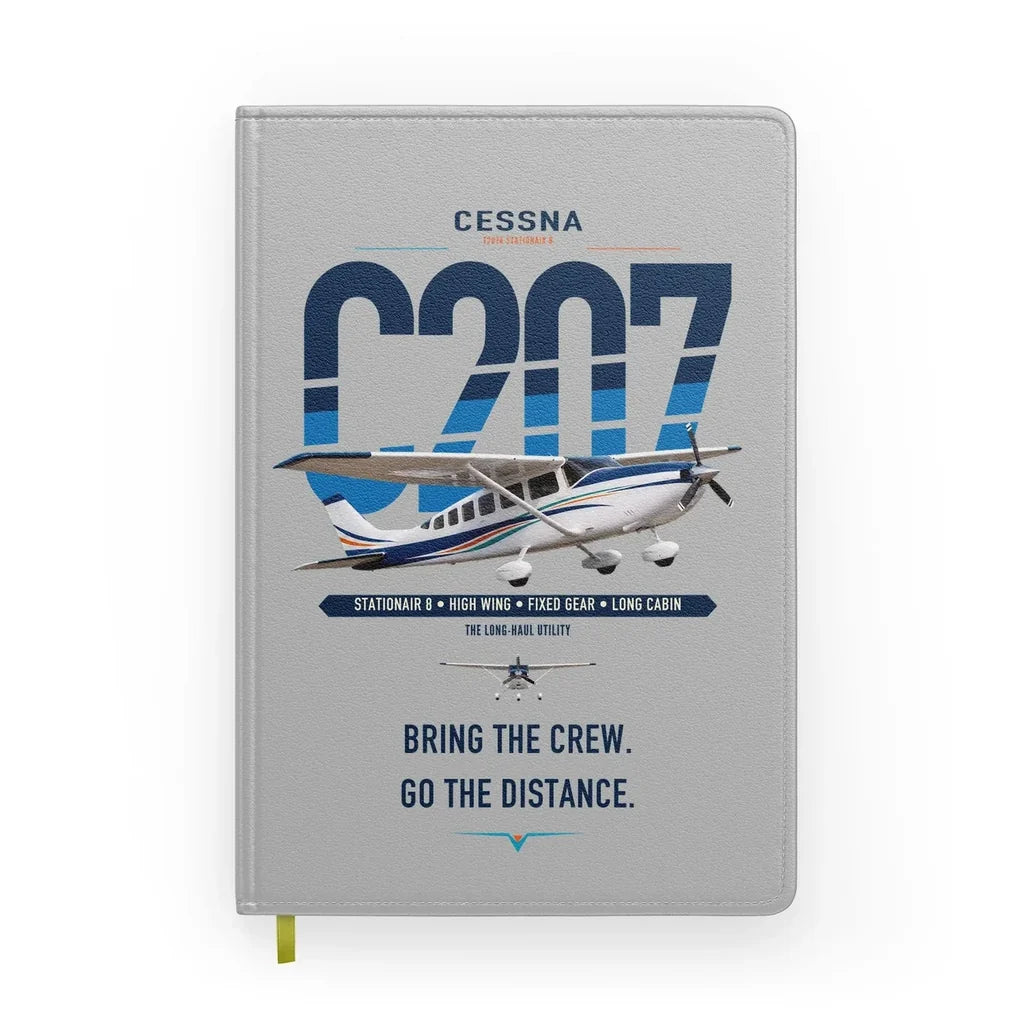 Cessna T207A Stationair 8 design on light gray notebook